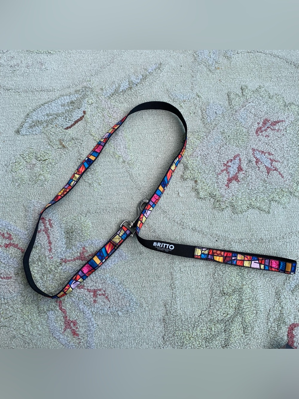 BRITTO Romero Britto "Midnight" Vibrant Abstract Art Pet Leash